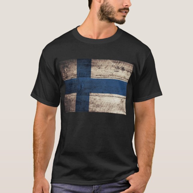 Fahne "Old Wood Finland" T-Shirt (Vorderseite)