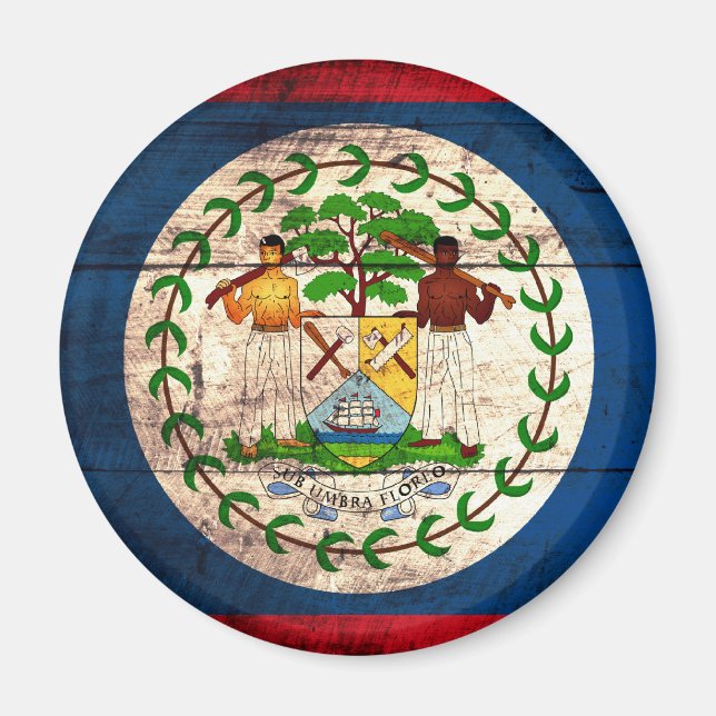 Fahne "Old Wooden Belize" Magnet (Vorne)