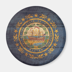 Fahne "Old Wooden New Hampshire"; Magnet