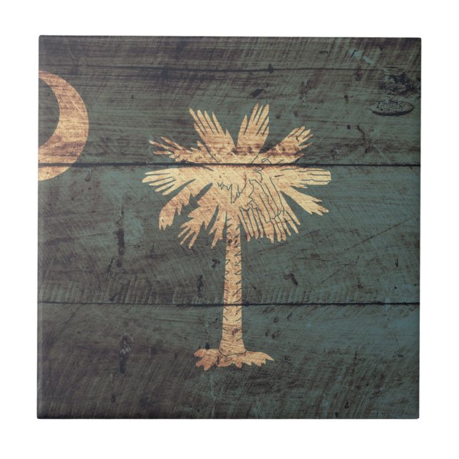 Fahne "Old Wooden South Carolina"; Fliese (Vorderseite)