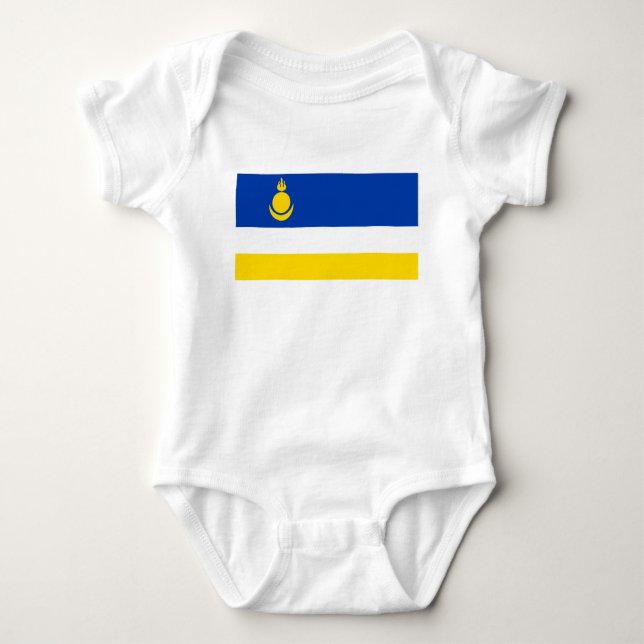 Fahne Patriotic Buryatia Baby Strampler (Vorderseite)