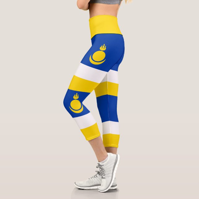 Fahne Patriotic Buryatia Capri Leggings (Links)