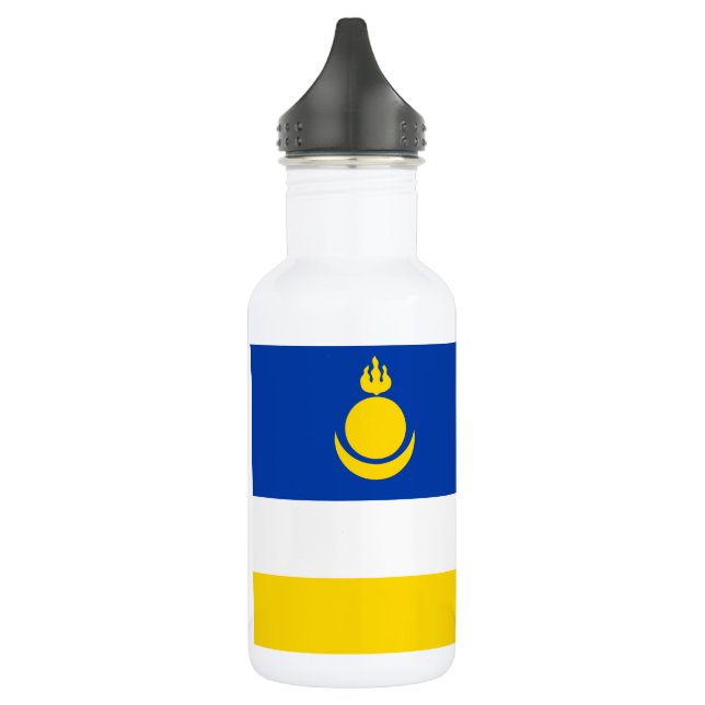 Fahne Patriotic Buryatia Edelstahlflasche (Links)