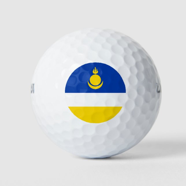 Fahne Patriotic Buryatia Golfball (Vorderseite)