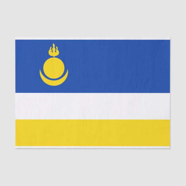 Fahne Patriotic Buryatia Seidenpapier (Vorderseite)