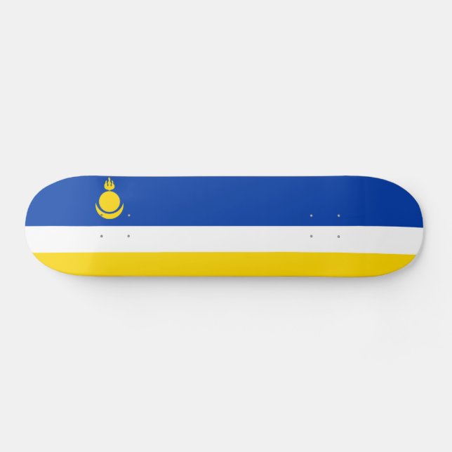 Fahne Patriotic Buryatia Skateboard (Horizontal)