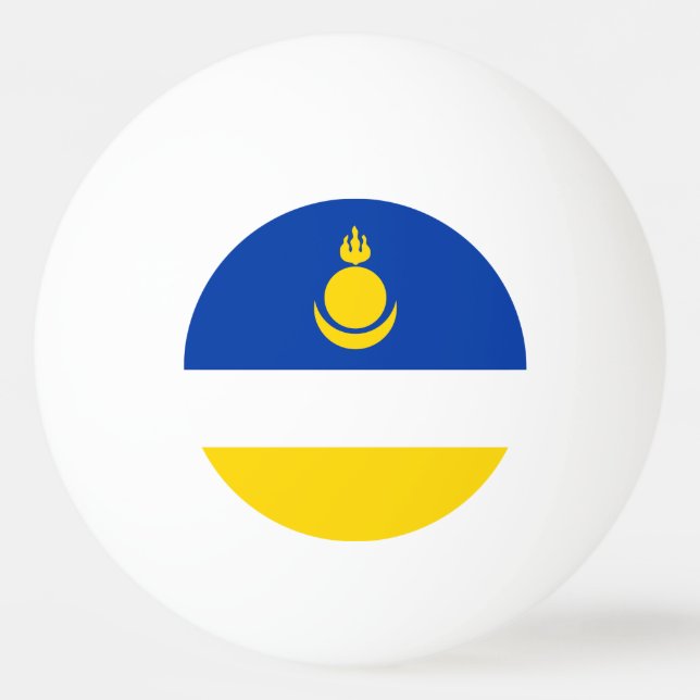 Fahne Patriotic Buryatia Tischtennisball (Rückseite)