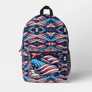 Fahne Patriotic und USA Bedruckter Rucksack