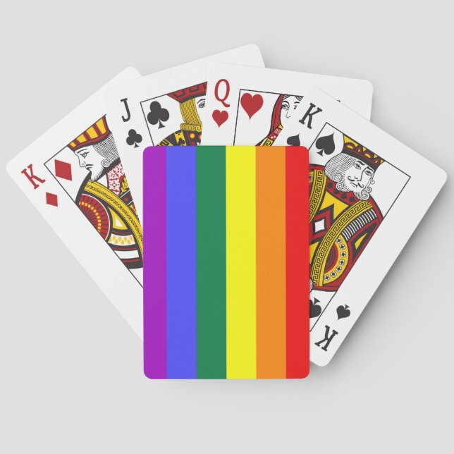 Fahne Regenbogen-Spielkarten Spielkarten (Rückseite)