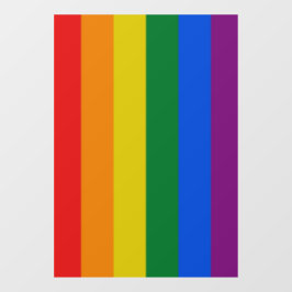 Fahne Regenbogenfarben Streifen Fensterklemme Fensteraufkleber