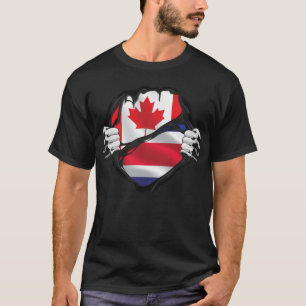 Fahne "Ripped Roots" in den Händen Costa Ricas T-Shirt