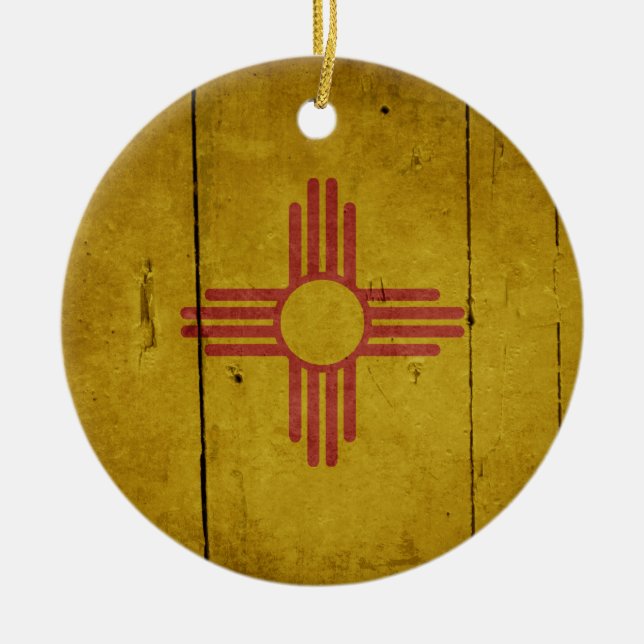 Fahne "Rugged Wood New Mexico" Keramikornament (Vorne)