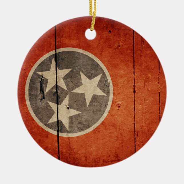 Fahne "Rugged Wood Tennessee" Keramikornament (Vorne)
