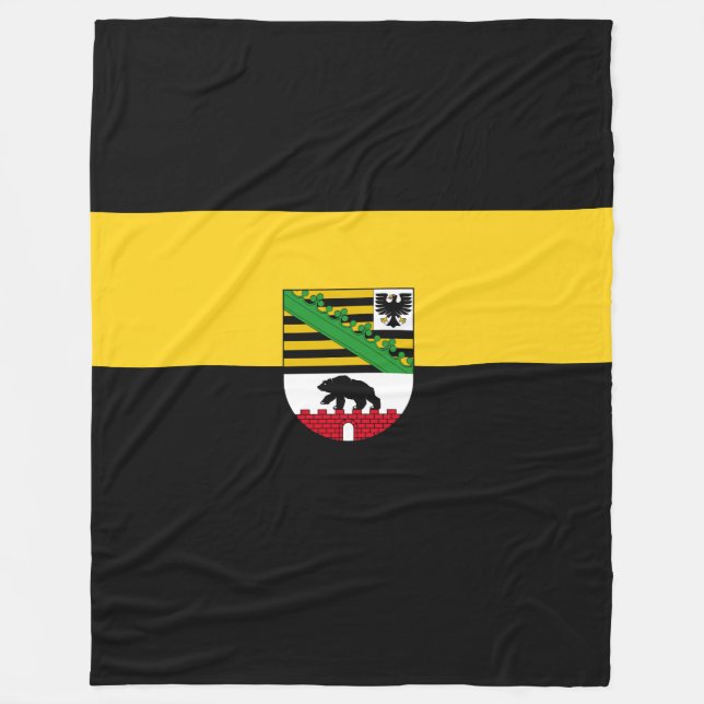 Fahne Sachsen-Anhalt Fleece Blanket (Vorderseite)