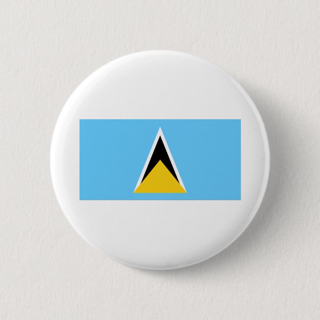 Fahne Saint Lucia Button (Vorderseite)