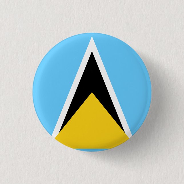 Fahne Saint Lucia Button (Vorderseite)