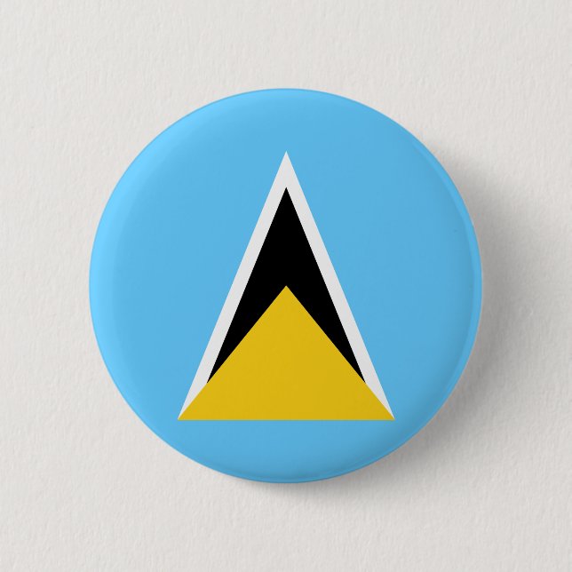 Fahne Saint Lucia Button (Vorderseite)