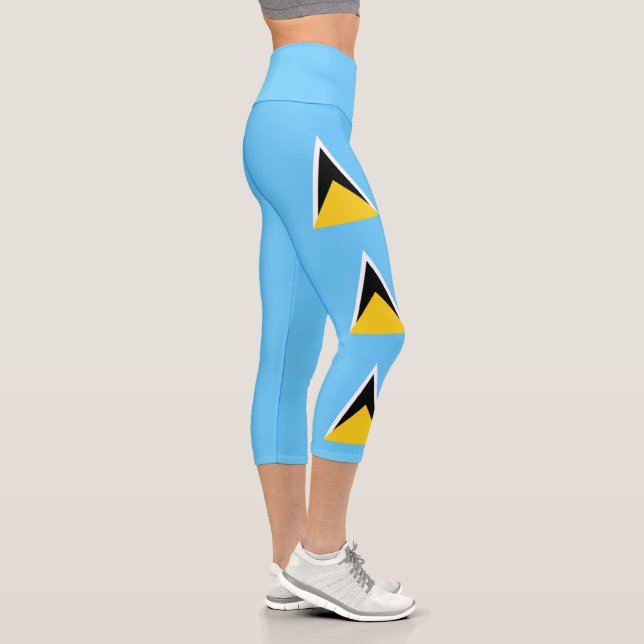 Fahne Saint Lucia Capri Leggings (Rechts)