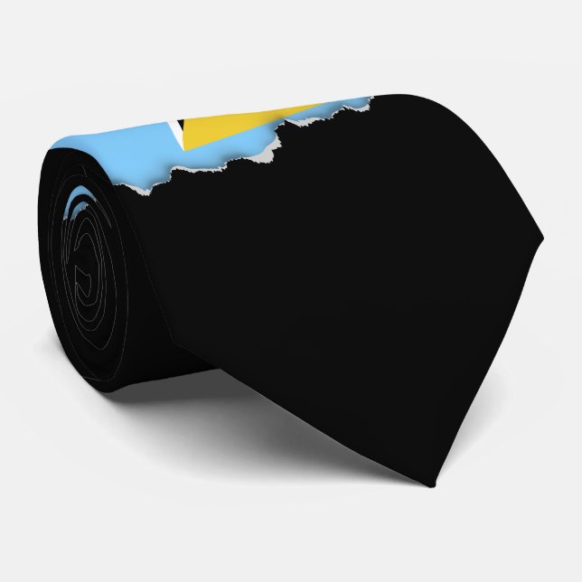 Fahne Saint Lucia Krawatte (Gerollt)