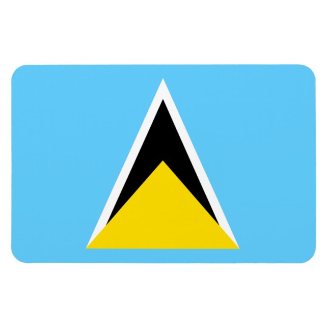 Fahne Saint Lucia Magnet (Horizontal)