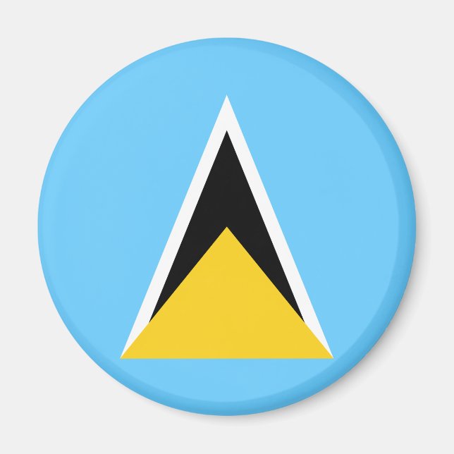 Fahne Saint Lucia Magnet (Vorne)