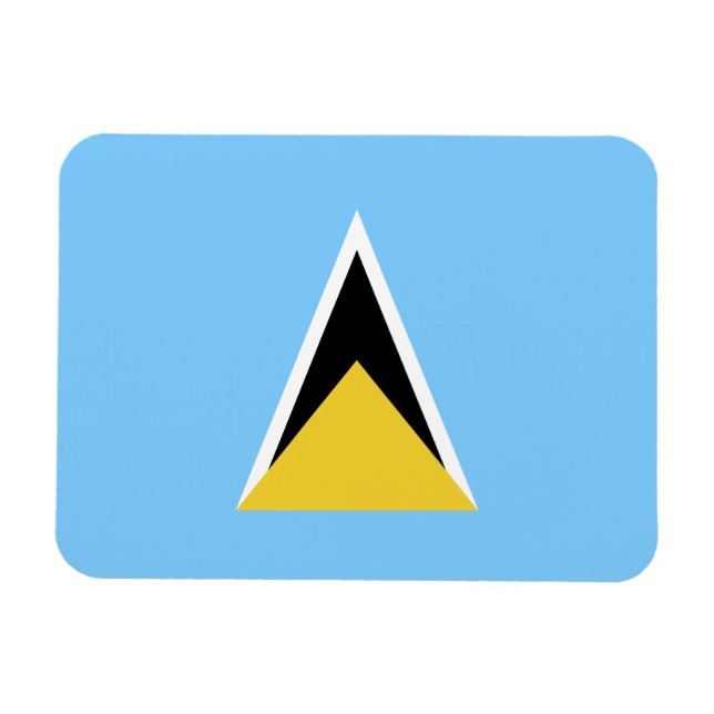 Fahne Saint Lucia Magnet (Horizontal)