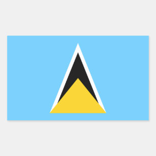 Fahne Saint Lucia Rechteckiger Aufkleber