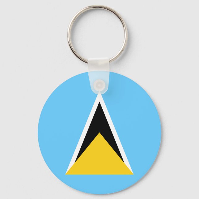 Fahne Saint Lucia Schlüsselanhänger (Vorderseite)