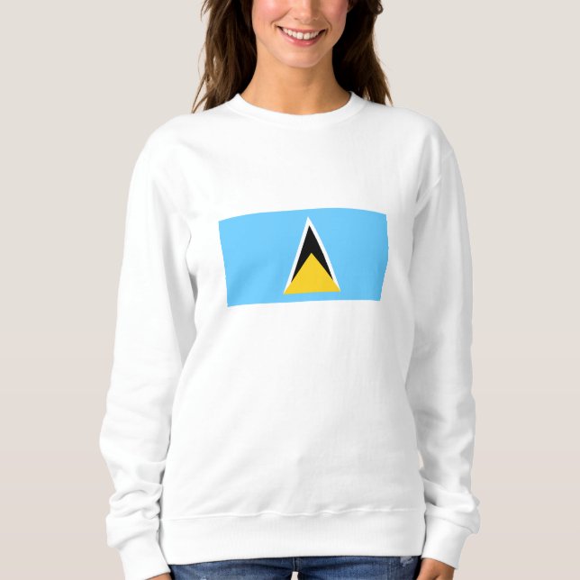 Fahne Saint Lucia Sweatshirt (Vorderseite)