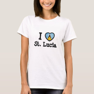 Fahne Saint Lucia T-Shirt