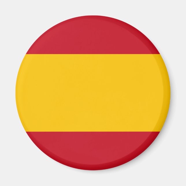 Fahne Spanien - Rundmagnet Magnet (Vorne)