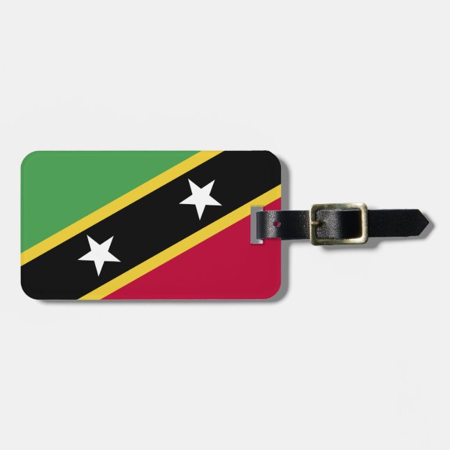 Fahne St. Kitts und Nevis Gepäckanhänger (Vorderseite horizontal)