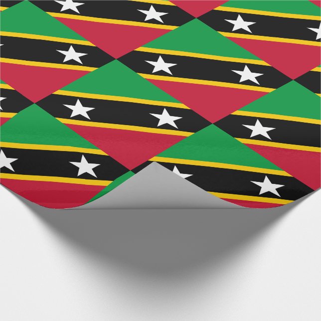 Fahne St. Kitts und Nevis Geschenkpapier (Ecke)