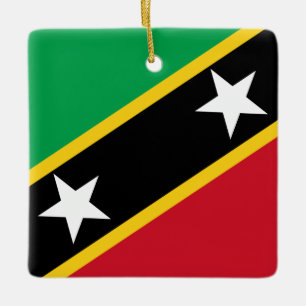 Fahne St. Kitts und Nevis Keramikornament