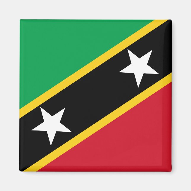 Fahne St. Kitts und Nevis Magnet (Vorne)