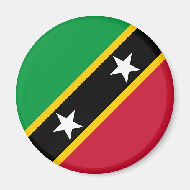 Fahne St. Kitts und Nevis Magnet (Vorne)