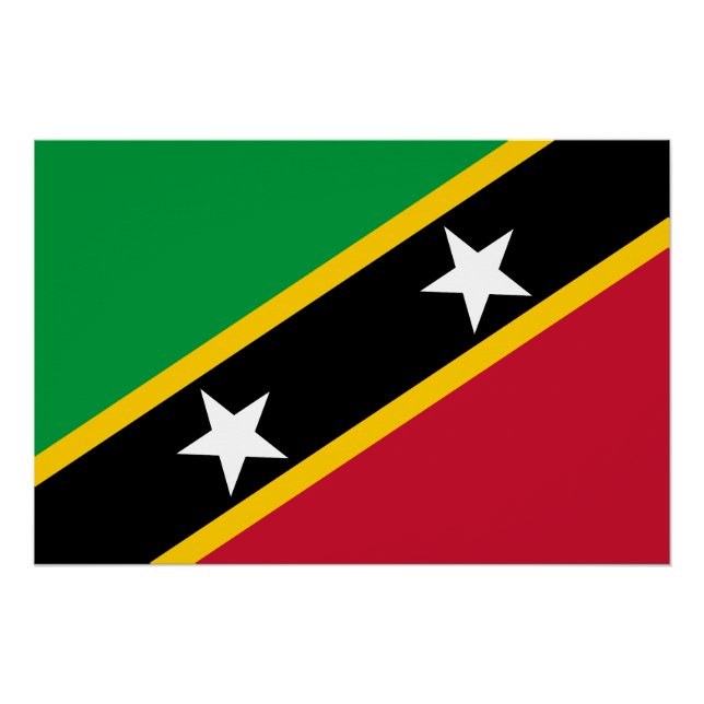 Fahne St. Kitts und Nevis Poster (Vorderseite)