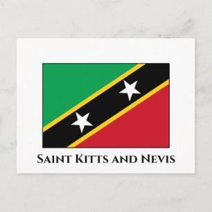 Fahne St. Kitts und Nevis Postkarte