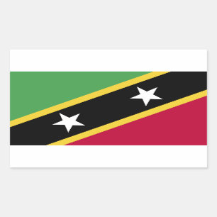Fahne St. Kitts und Nevis Rechteckiger Aufkleber