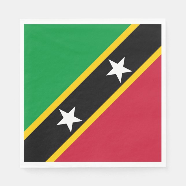Fahne St. Kitts und Nevis Serviette (Vorderseite)