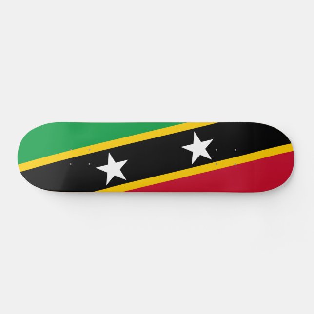 Fahne St. Kitts und Nevis Skateboard (Horizontal)
