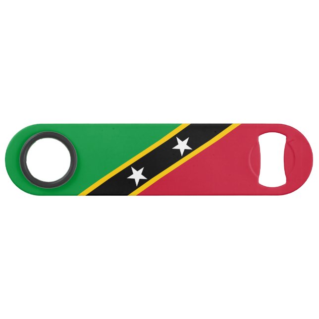 Fahne St. Kitts und Nevis Speed Flaschenöffner (Vorderseite (Horizontal))
