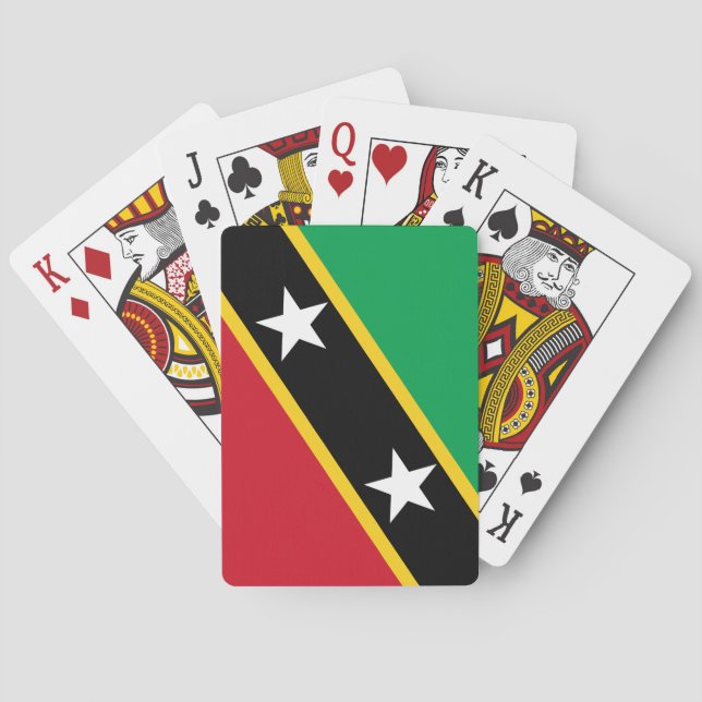 Fahne St. Kitts und Nevis Spielkarten (Rückseite)