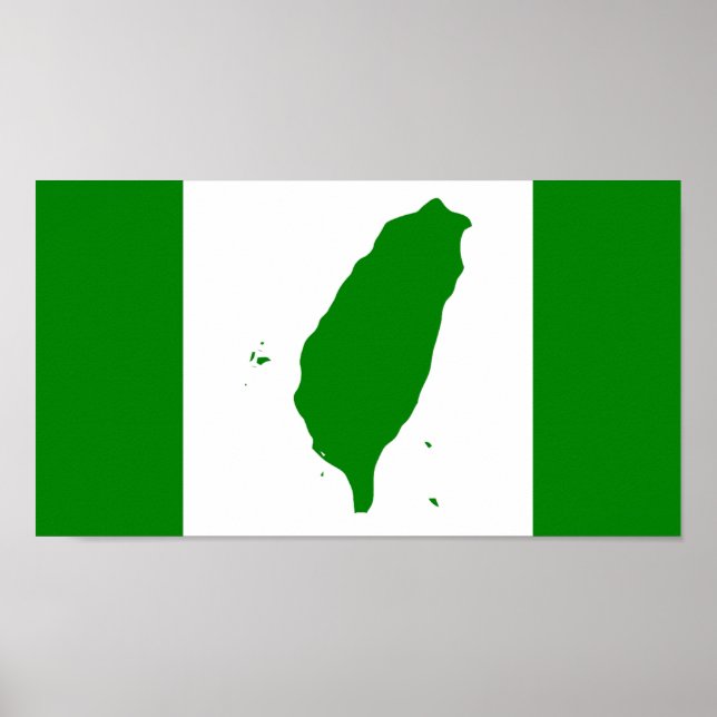 Fahne Unabhängiges Taiwan - 臺 獨 立 運 動 - 台  Poster (Vorne)