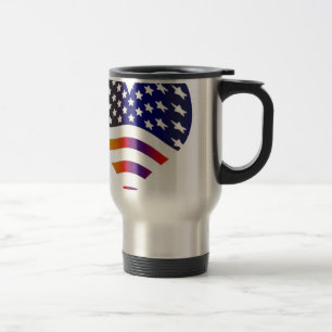 Fahne usa Herz Liebe amerikanische Ehrentruppen St Reisebecher