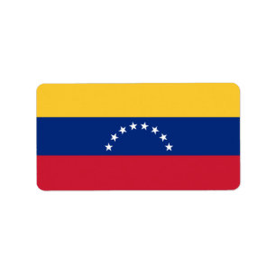 Fahne Venezuela Adressaufkleber
