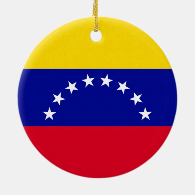 Fahne Venezuela Keramik Ornament (Hinten)