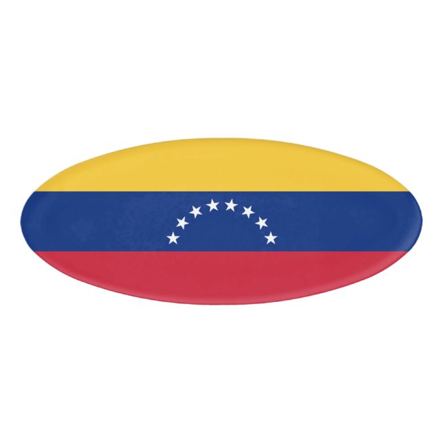 Fahne Venezuela Namenschild (Vorderseite)