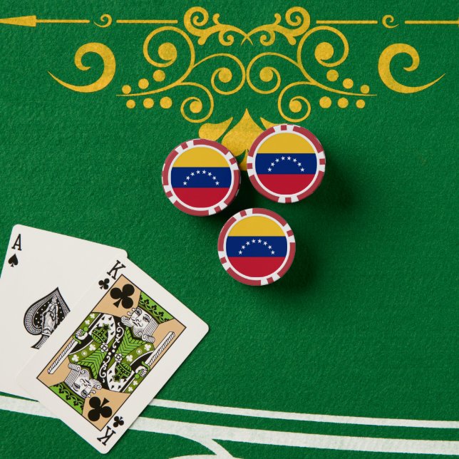 Fahne Venezuela Pokerchips (Pokertisch (Stapel))