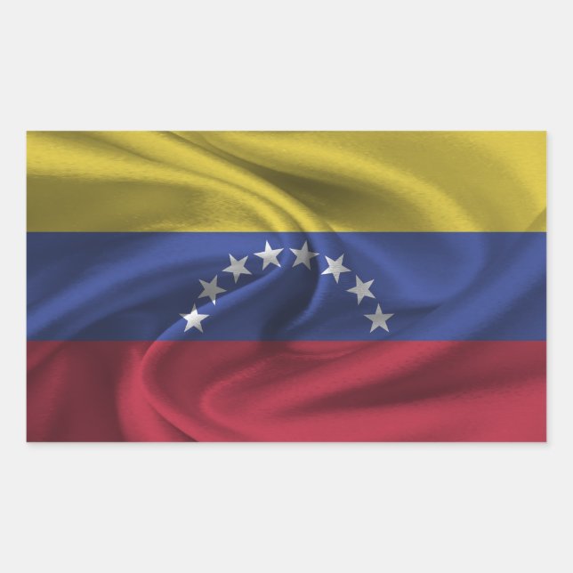 Fahne Venezuela Rechteckiger Aufkleber (Vorderseite)